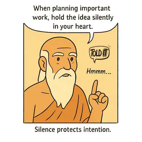 Silence protects intention