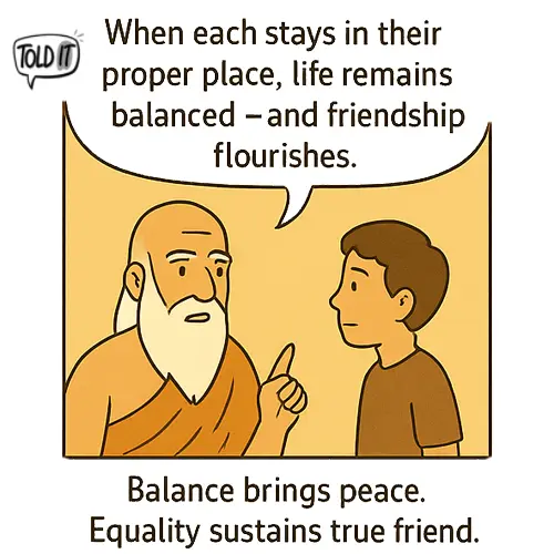 Balance brings peace. Equality sustains true friendship